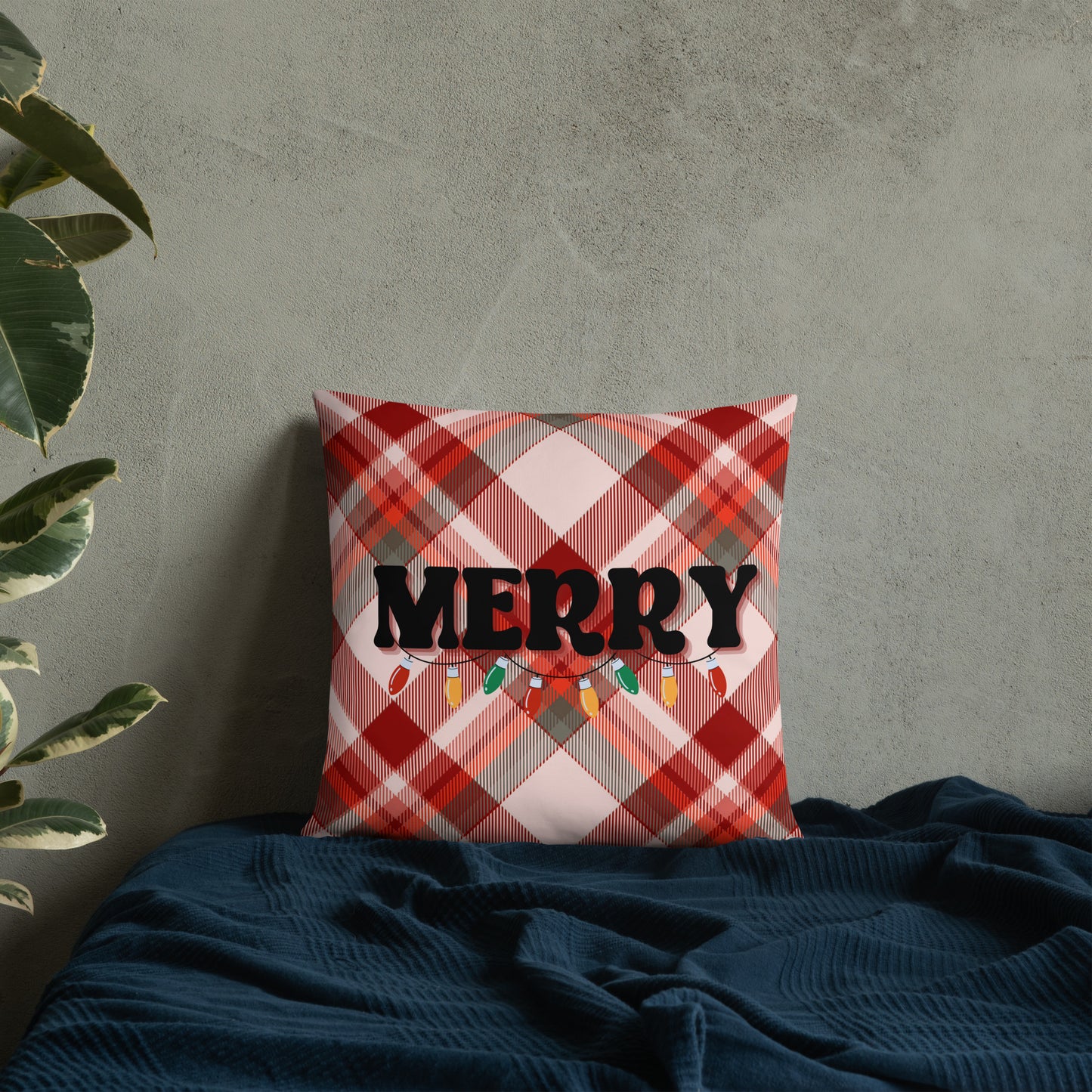 Merry Plaid Pillow