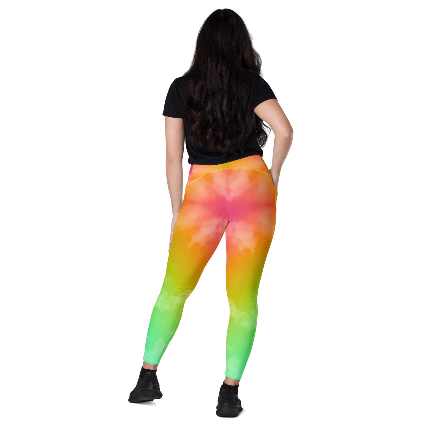 Leggings de mujer Rainbow Cloud con bolsillos