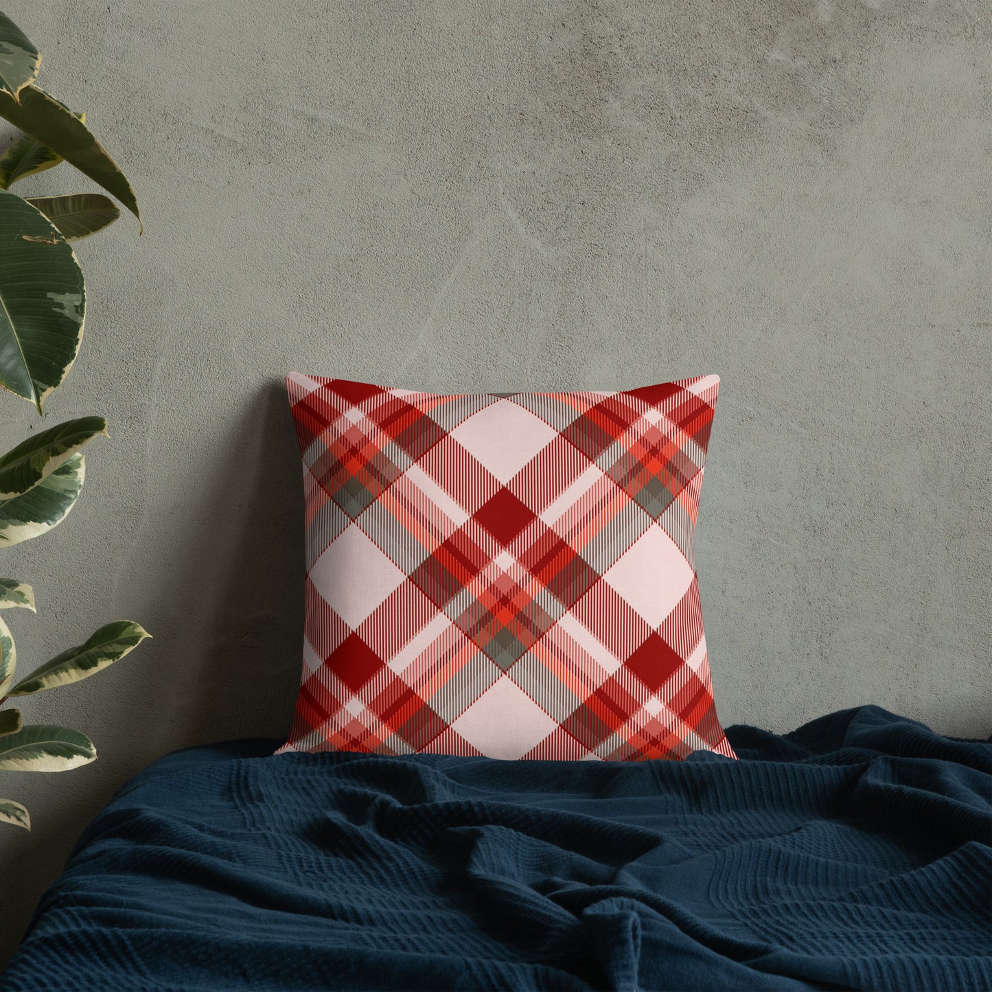 Bright Plaid Pillow