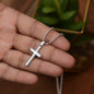 Stainless Cross Necklace with Ball Chain