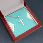 Stainless Cross Necklace with Ball Chain