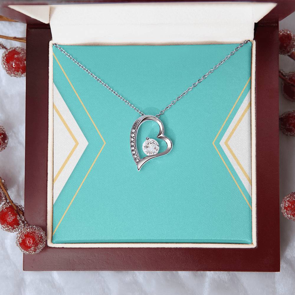 Forever Love Necklace in 14k White Gold and 18K Yellow Gold