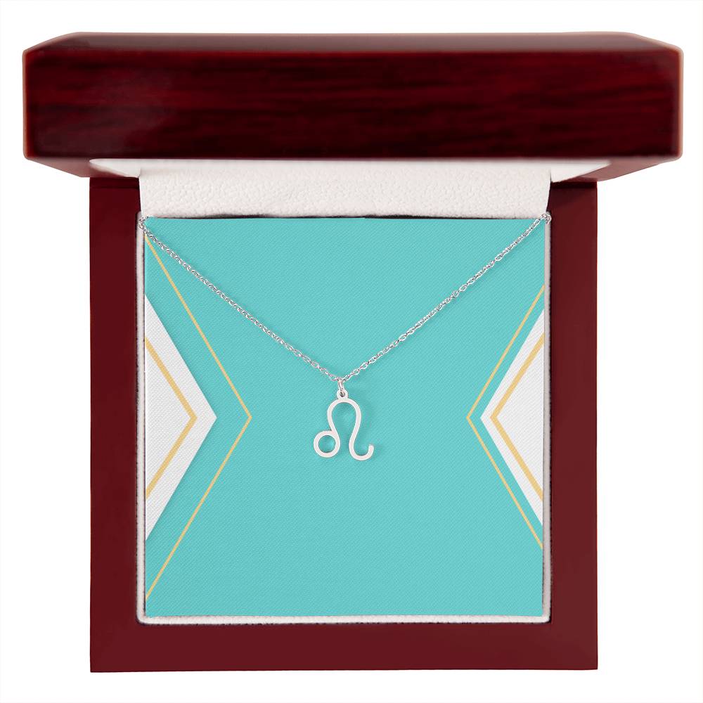 Zodiac Necklace in Polished Steel or 18K Gold Finish