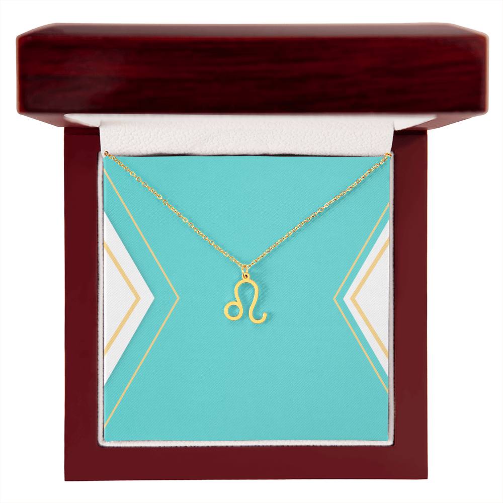 Zodiac Necklace in Polished Steel or 18K Gold Finish