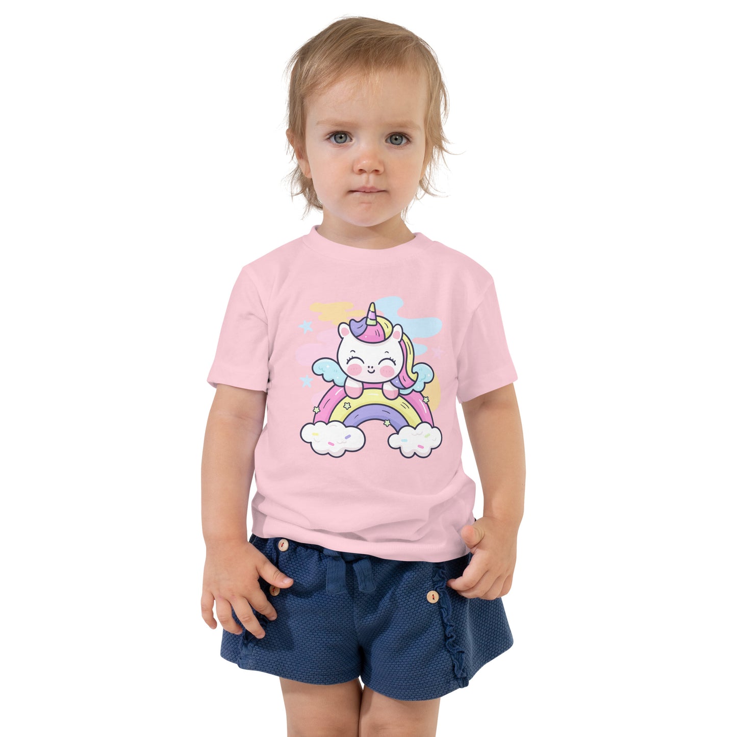 Unicornio arcoíris - Camiseta corta para niños pequeños