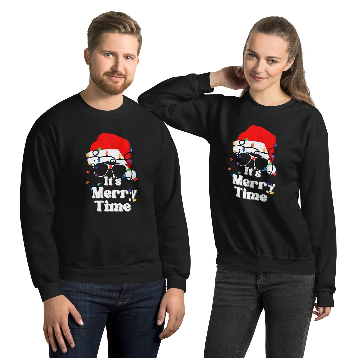 It's Merry Time Christmas Unisex Sweatshirt Holiday Cheer in Every Glance