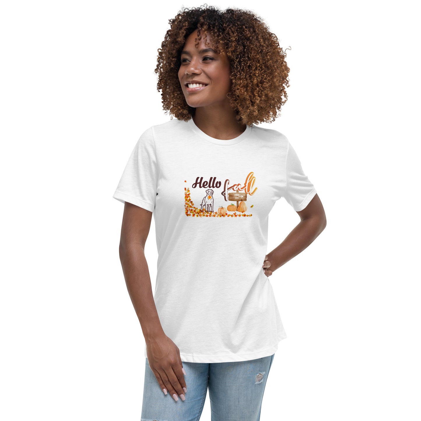 Hello Fall Labrador Retriever - Camiseta para mujer