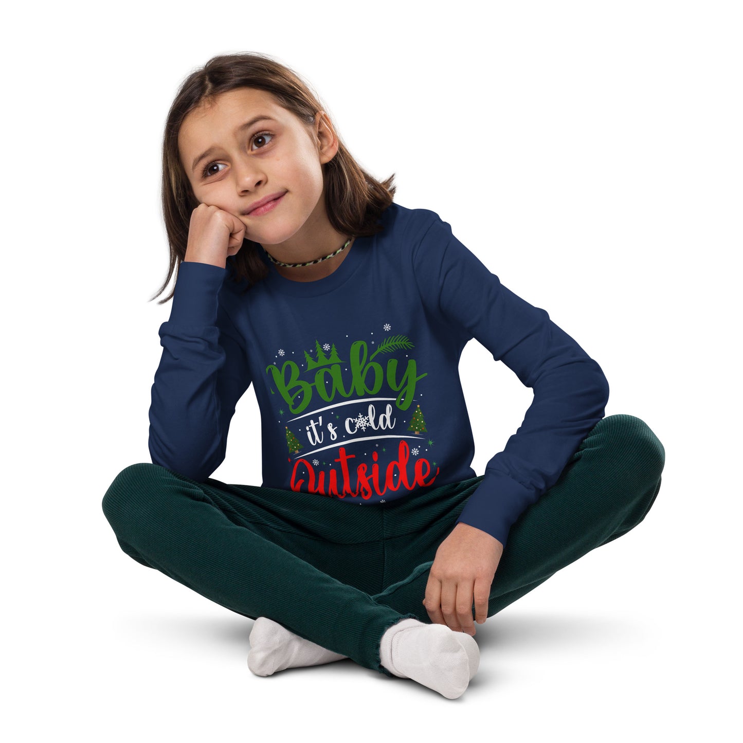 Cozy 'Baby It's Cold Outside' Kids Long Sleeve Tee