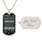 Promise Me quote from Mom & Dad - Dog Tag