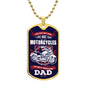 Placa de identificación - Ama a papá más que a las motocicletas