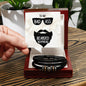 Love You Forever Men's Bracelet - Beard boyfriend message box