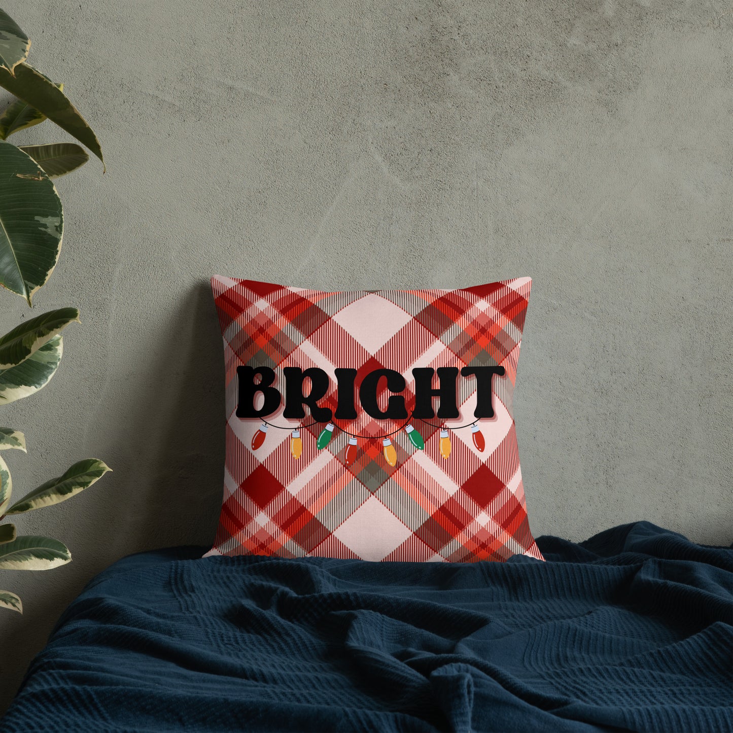 Bright Plaid Pillow