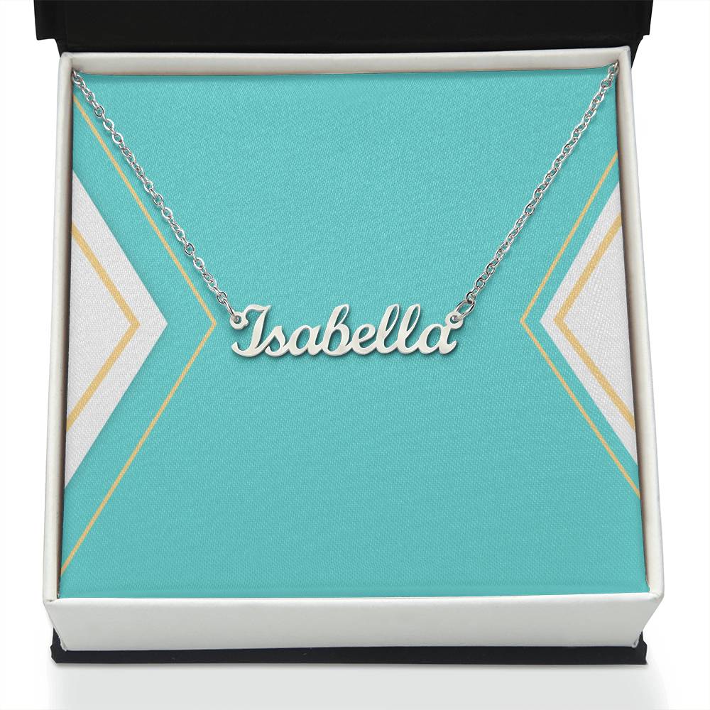 Name Necklace in Polished Steel or 18k Gold