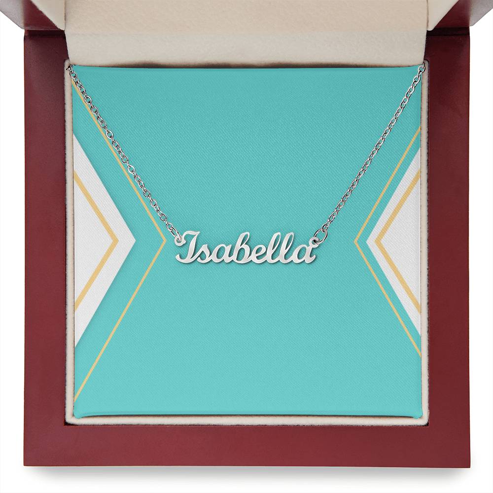 Name Necklace in Polished Steel or 18k Gold