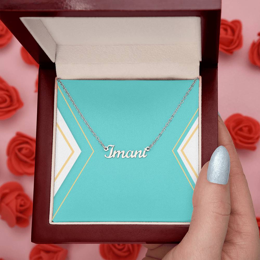 Name Necklace in Polished Steel or 18k Gold