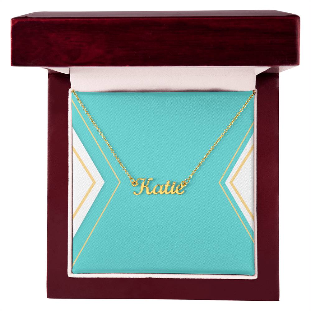 Name Necklace in Polished Steel or 18k Gold