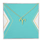 Zodiac Necklace in Polished Steel or 18K Gold Finish