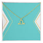 Zodiac Necklace in Polished Steel or 18K Gold Finish