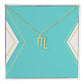 Zodiac Necklace in Polished Steel or 18K Gold Finish