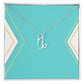 Zodiac Necklace in Polished Steel or 18K Gold Finish