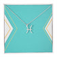 Zodiac Necklace in Polished Steel or 18K Gold Finish