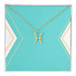 Zodiac Necklace in Polished Steel or 18K Gold Finish