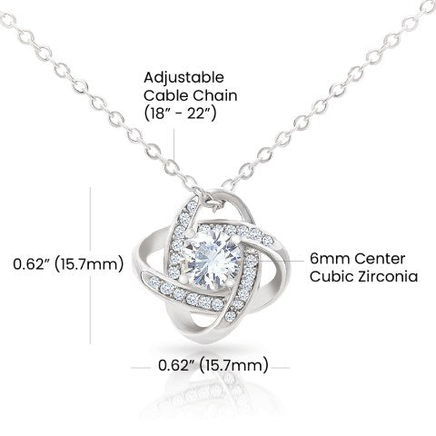 Collar Nudo de Amor con Mensaje para Novia