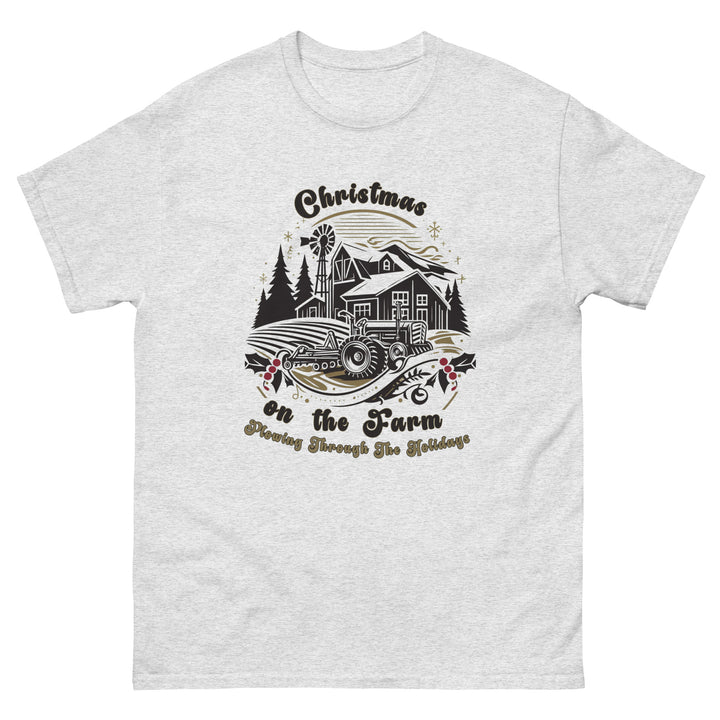 Christmas on the Farm. Plowing through the Holidays. Men's Tee Shirt