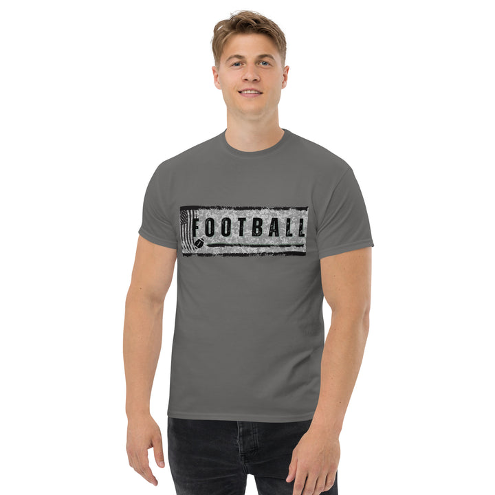 Camiseta de fútbol con diseño de camuflaje y bandera americana para hombre