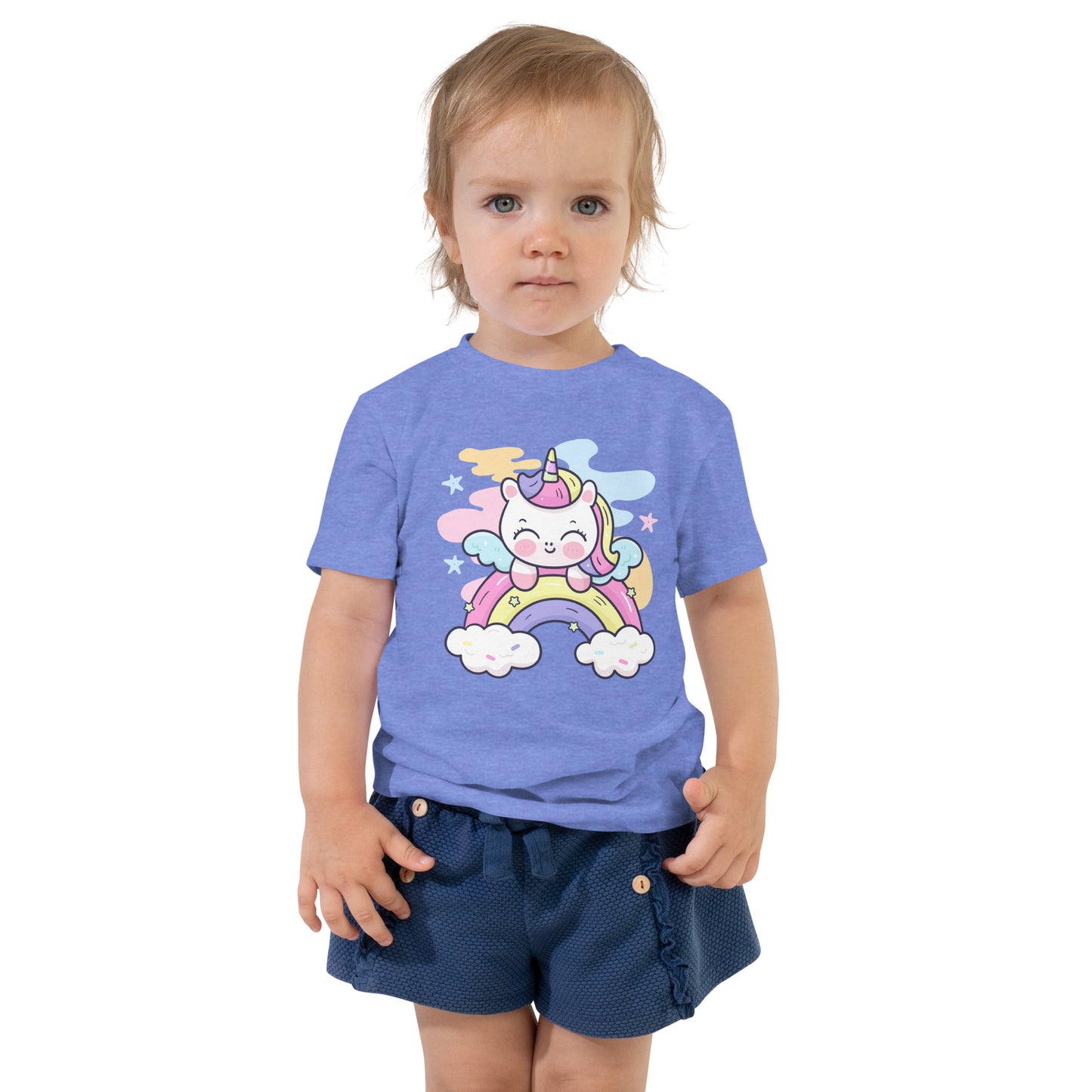 Unicornio arcoíris - Camiseta corta para niños pequeños