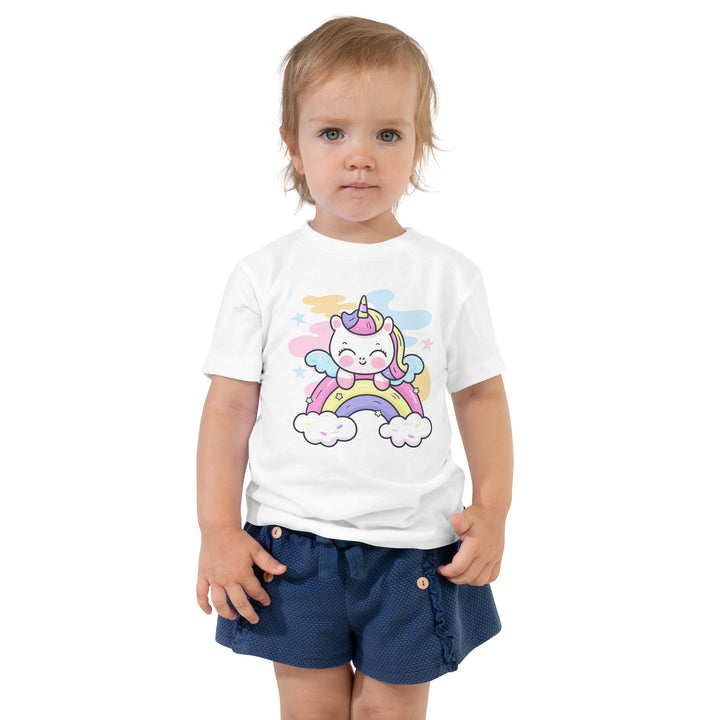 Unicornio arcoíris - Camiseta corta para niños pequeños