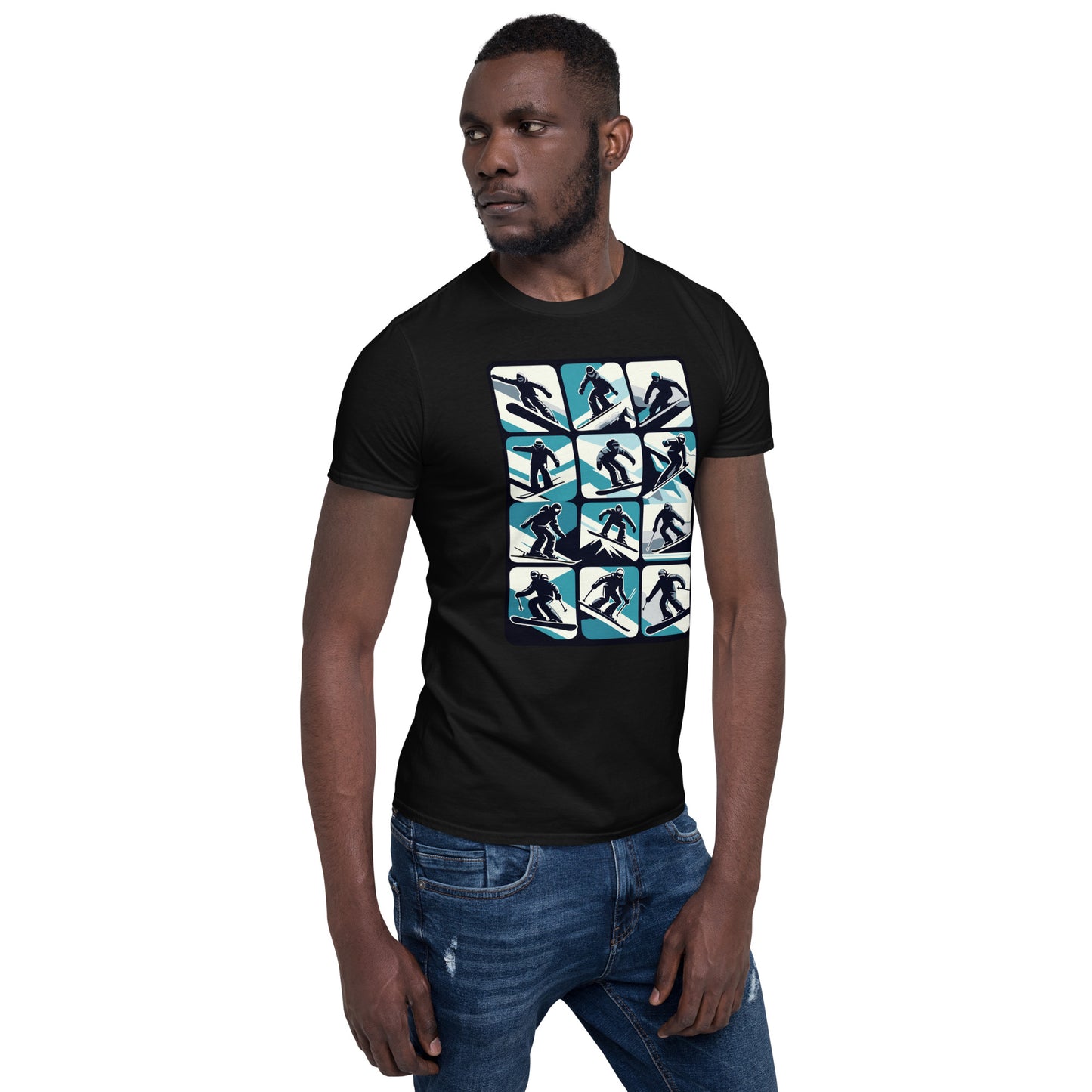 Snowboarder & Skier Enthusiast Short-Sleeve Unisex Tee Shirt