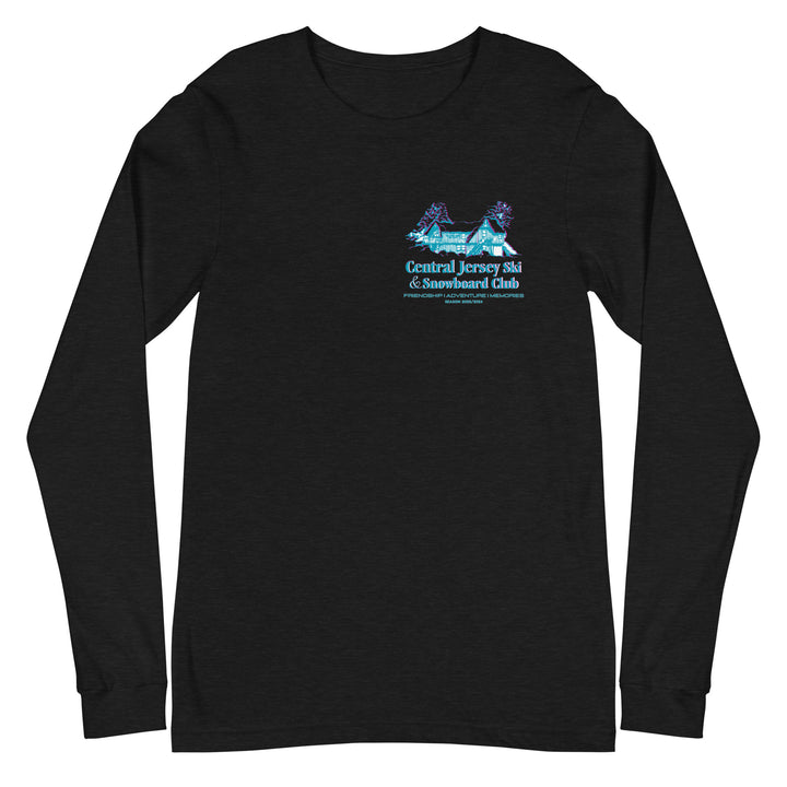 Central Jersey Ski and Snowboard Club Pink Theme Background Long Sleeve Tee