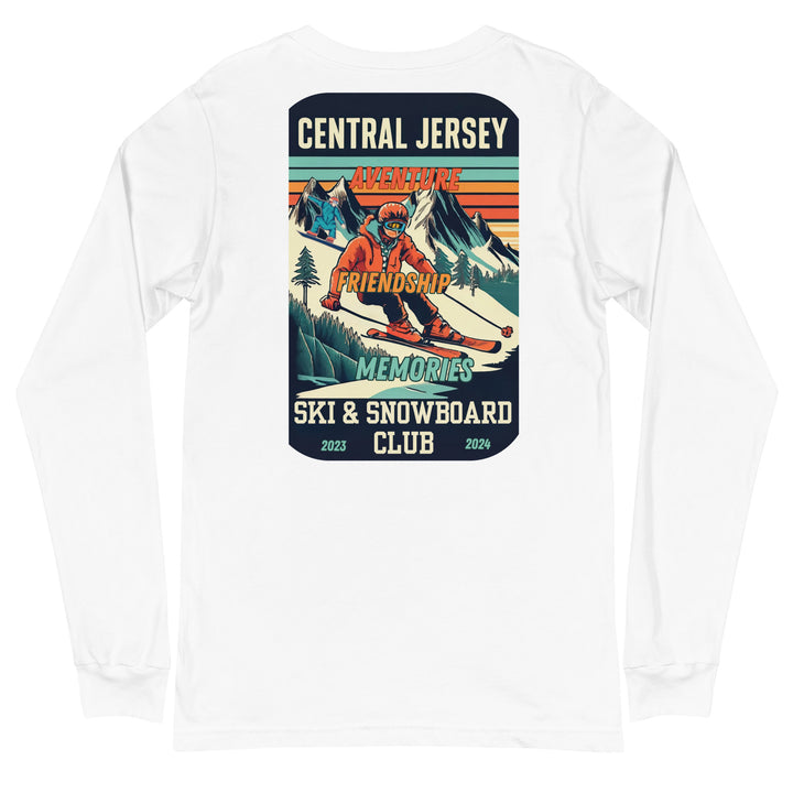 Limited Edition Central Jersey Ski and Snowboard Club White Long Sleeve Tee