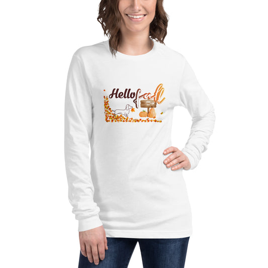 Camiseta de manga larga Hello Fall Dachshund