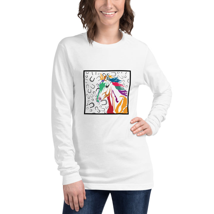 Rainbow Horse of Luck Long Sleeve Tee Shirt