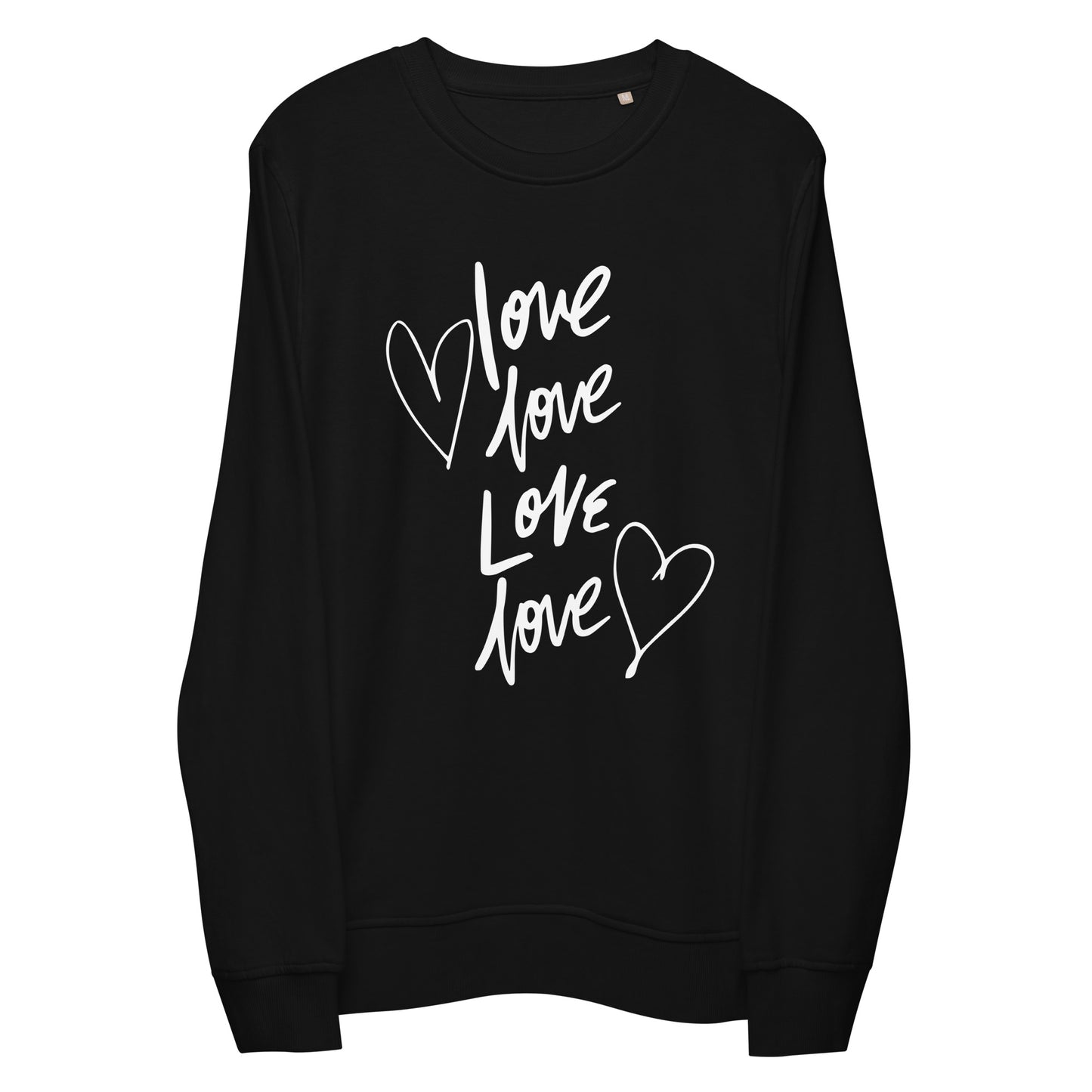 Eco Love Hearts Unisex Sweatshirt - Sustainable Organic Fashion