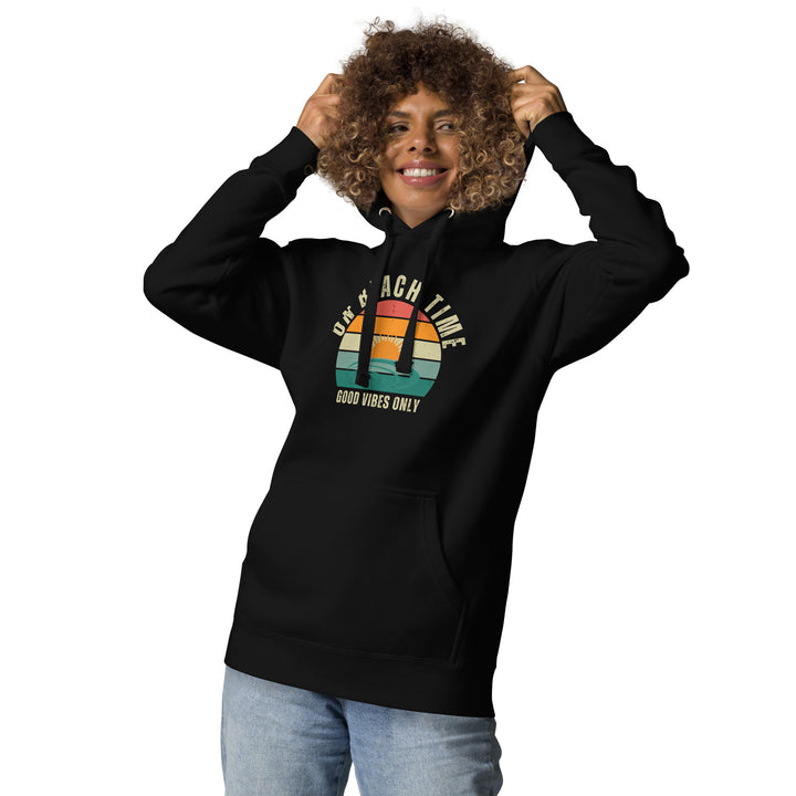 On Beach Time - Sudadera con capucha unisex Good Vibes Only
