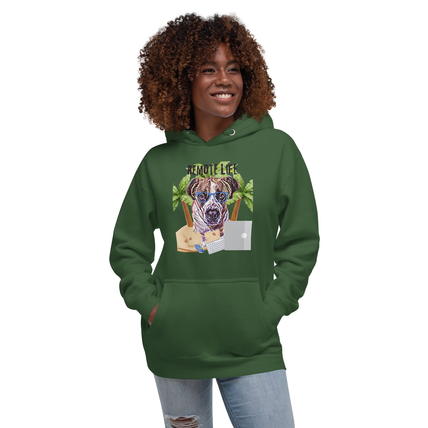 Sudadera con capucha unisex Vida remota