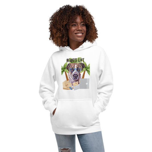 Sudadera con capucha unisex Vida remota