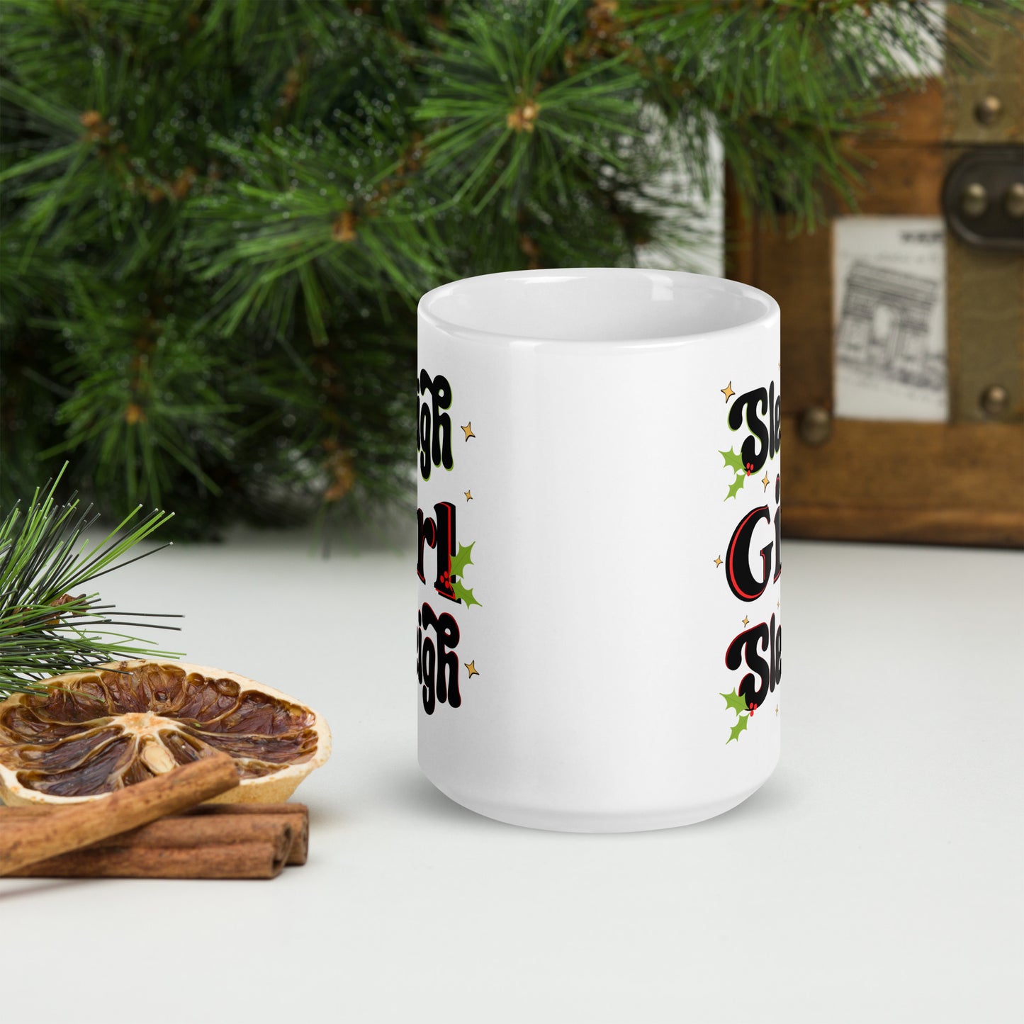 Sleigh Girl Sleigh White Mug