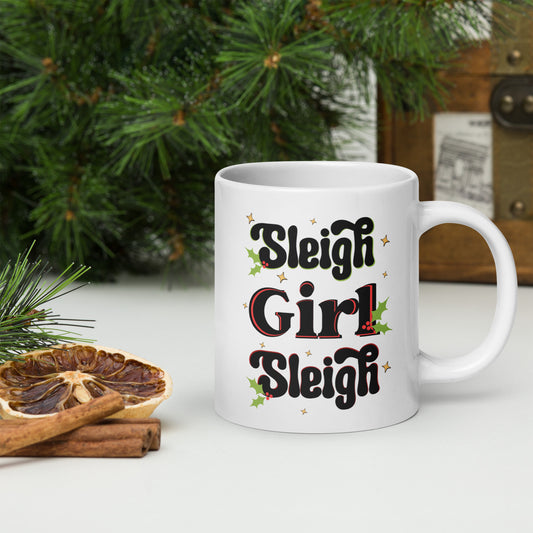 Sleigh Girl Sleigh White Mug