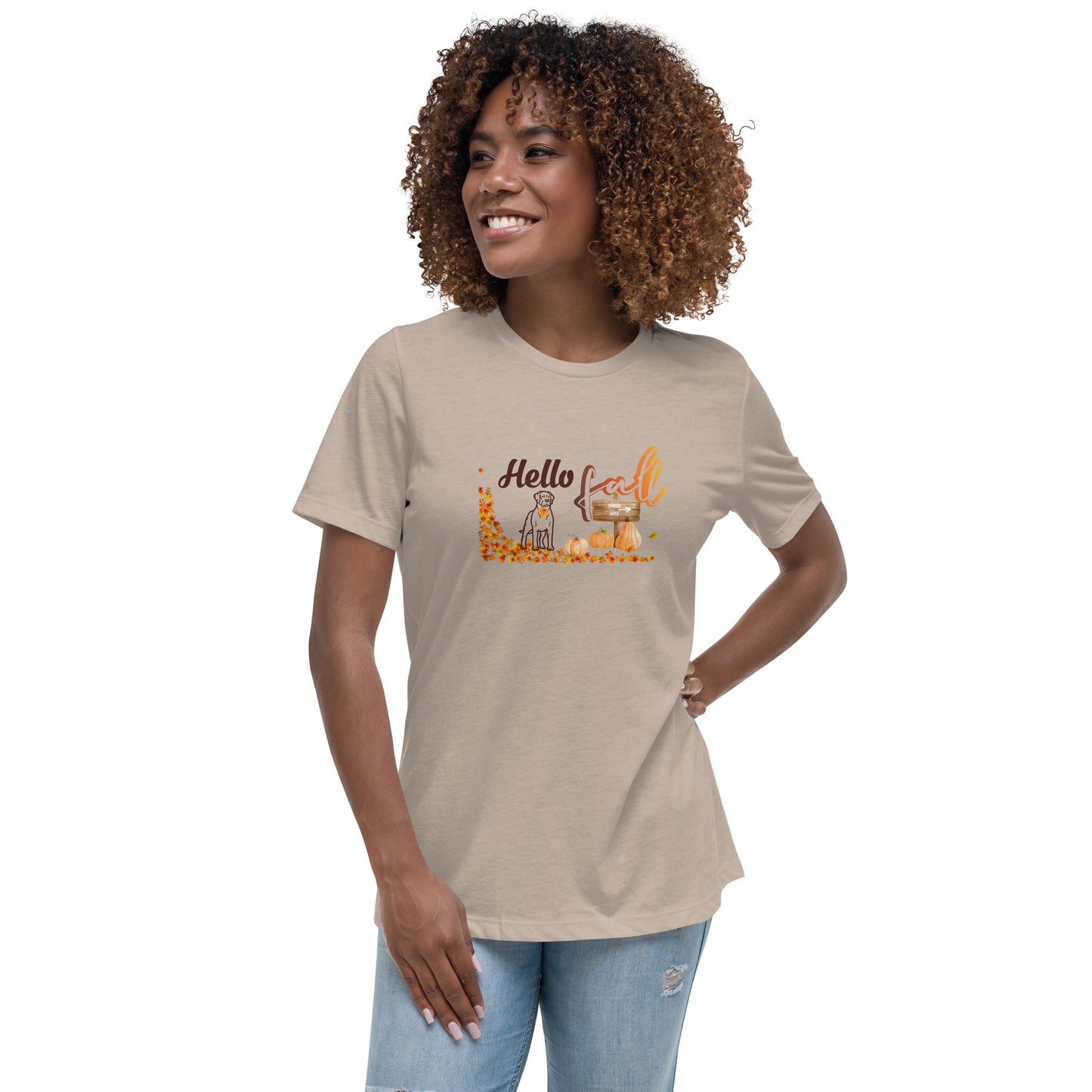 Hello Fall Labrador Retriever - Camiseta para mujer