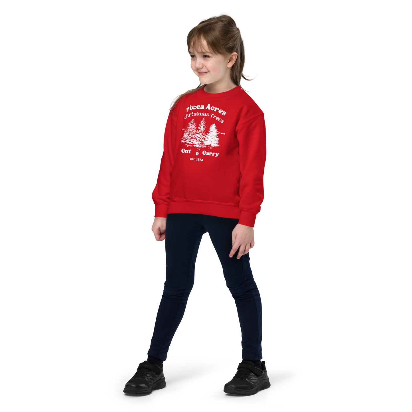 Picea Acres, Christmas Trees, Farm Fresh, Cut & Carry Youth Sweatshirt