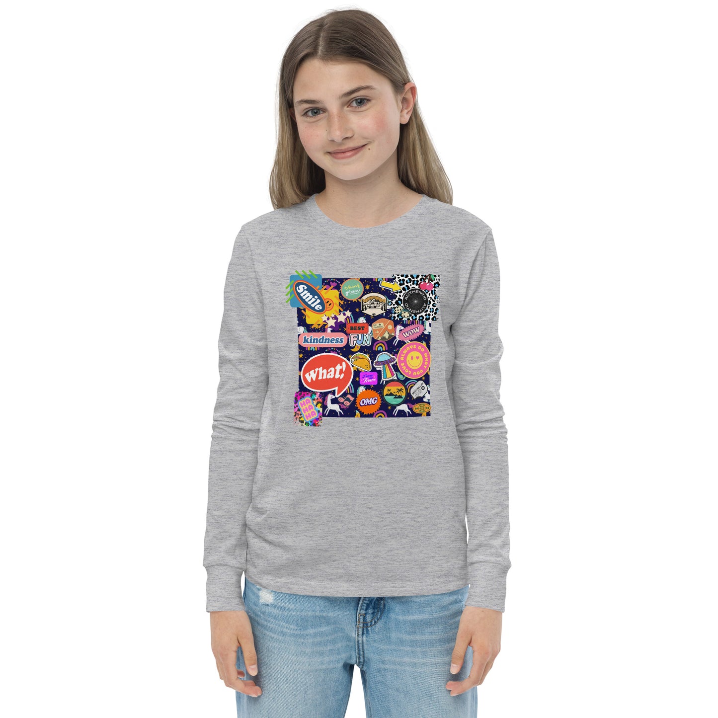 Patches to make you Smile Long Sleeve Tee Shirt