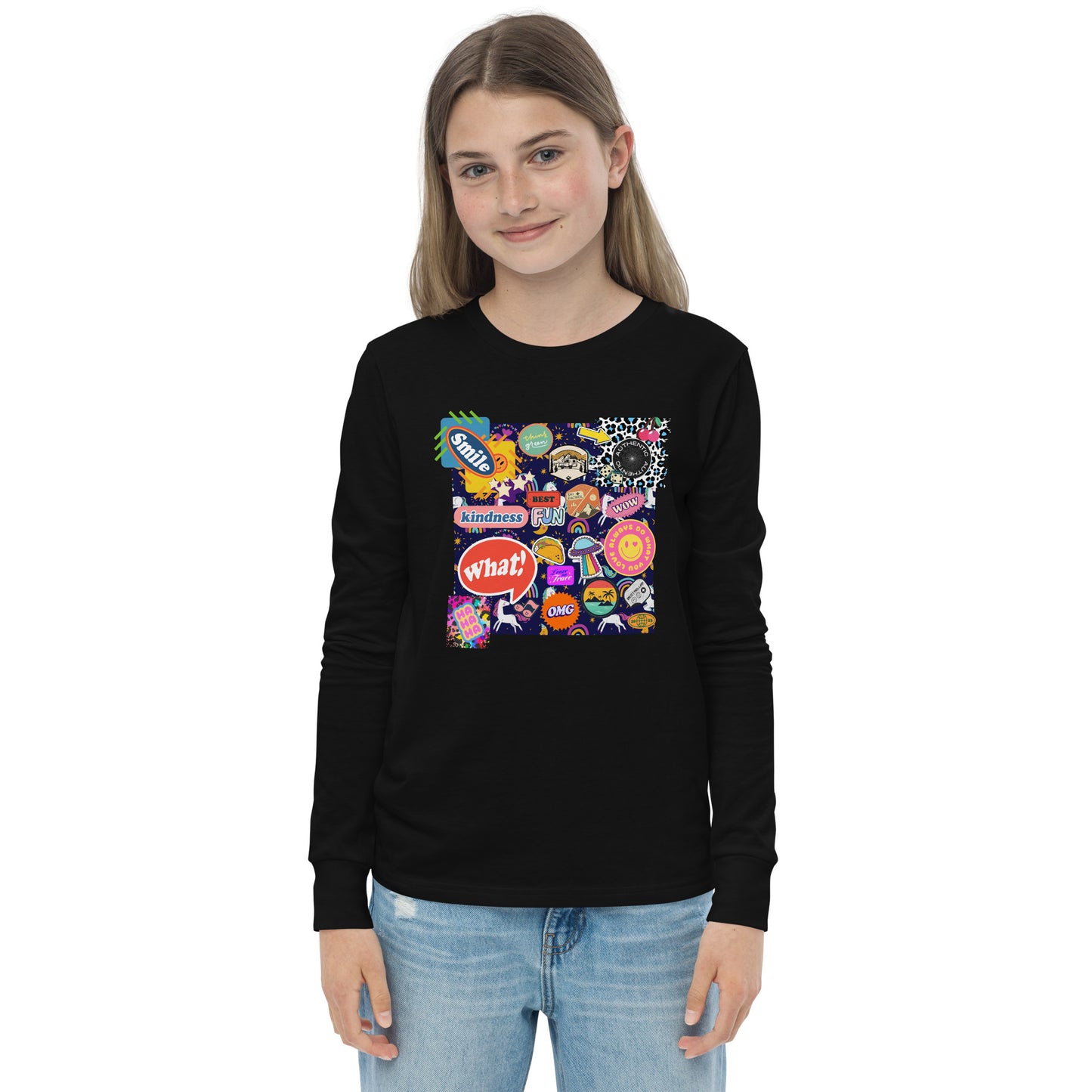 Patches to make you Smile Long Sleeve Tee Shirt