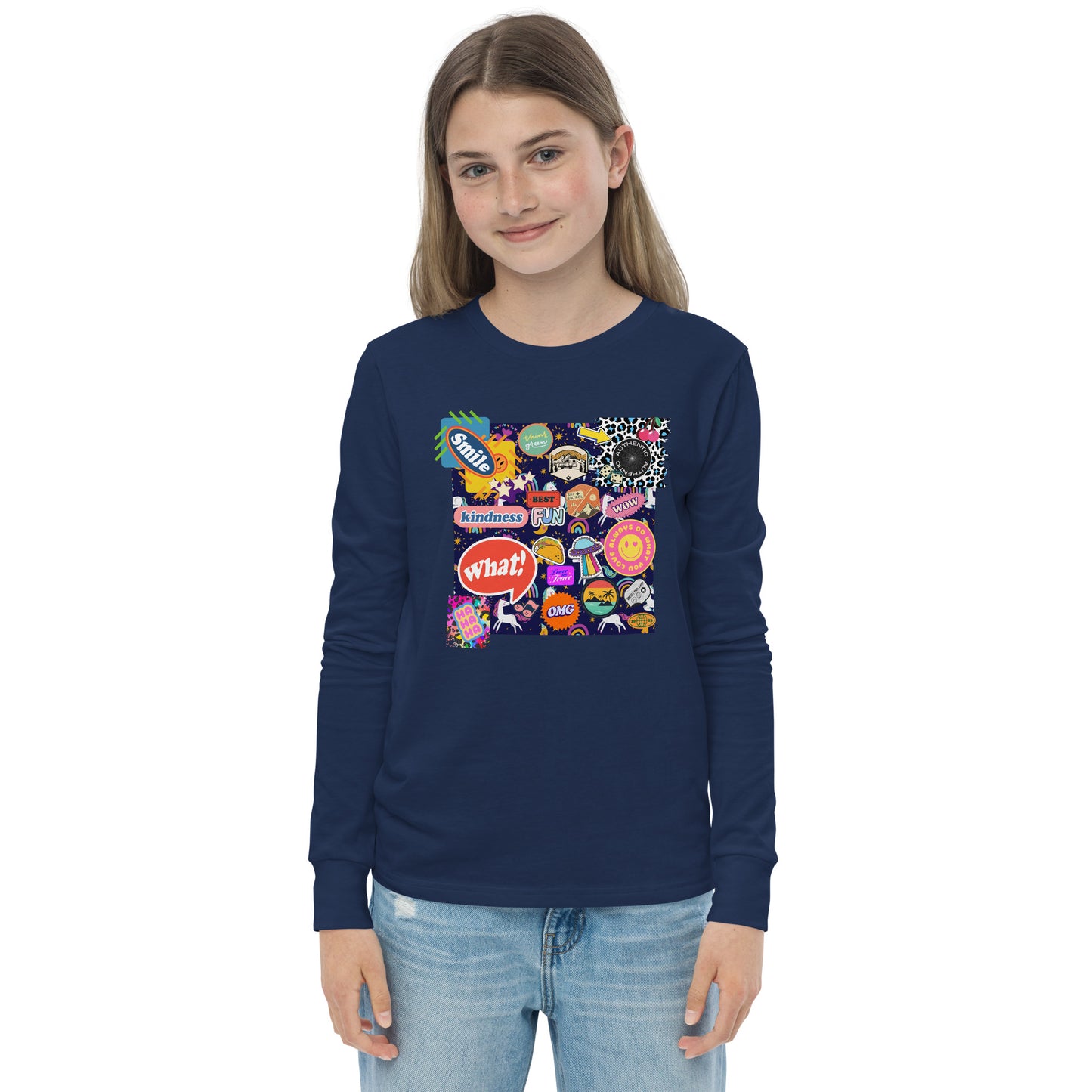 Patches to make you Smile Long Sleeve Tee Shirt