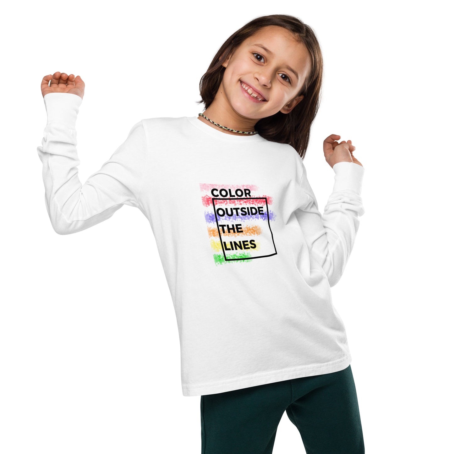 Color Outside the Lines - Youth Long Sleeve Tee