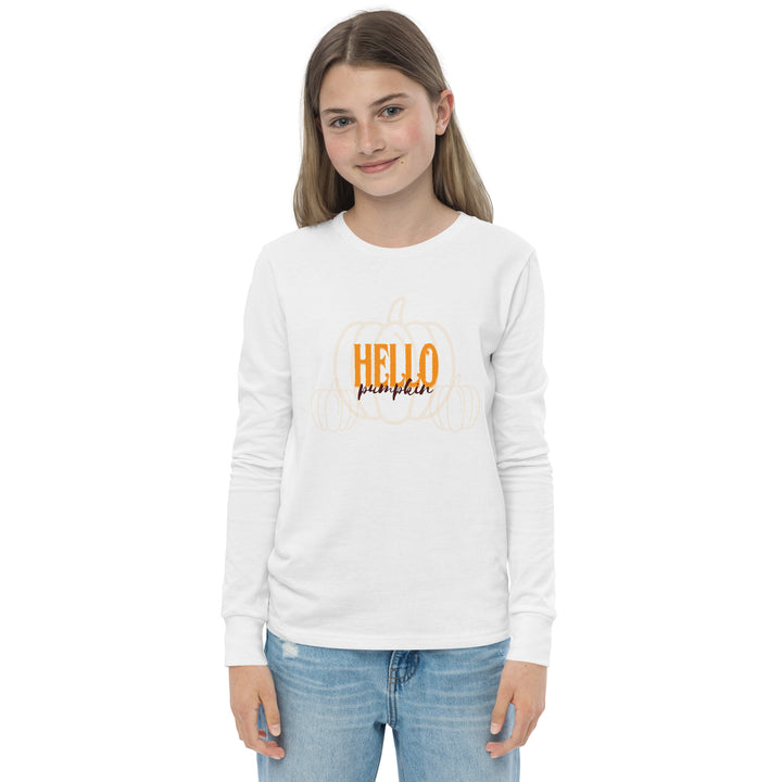 Hello Pumpkin Youth Long Sleeve Tee Shirt