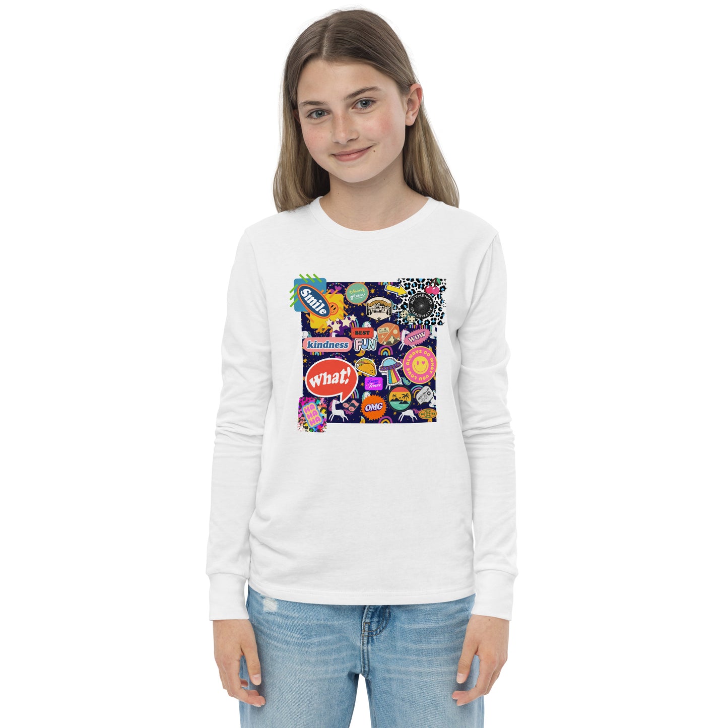 Patches to make you Smile Long Sleeve Tee Shirt